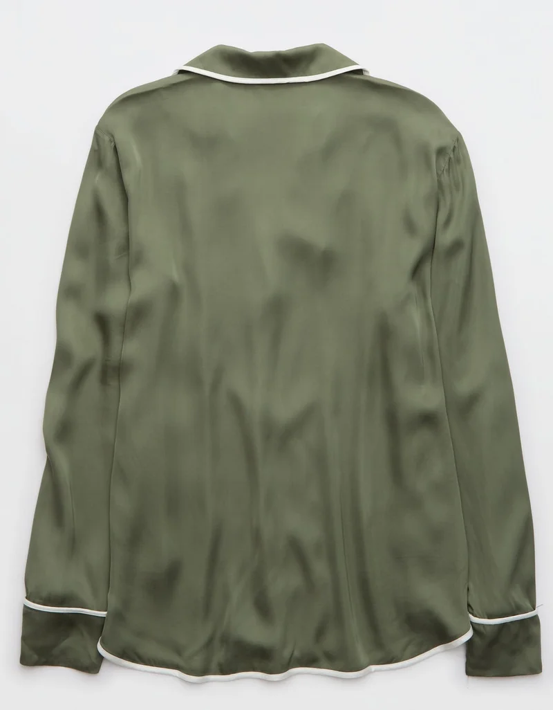 Aerie  Aerie Off-Duty Satin Shirt for Women | Best Price UAE