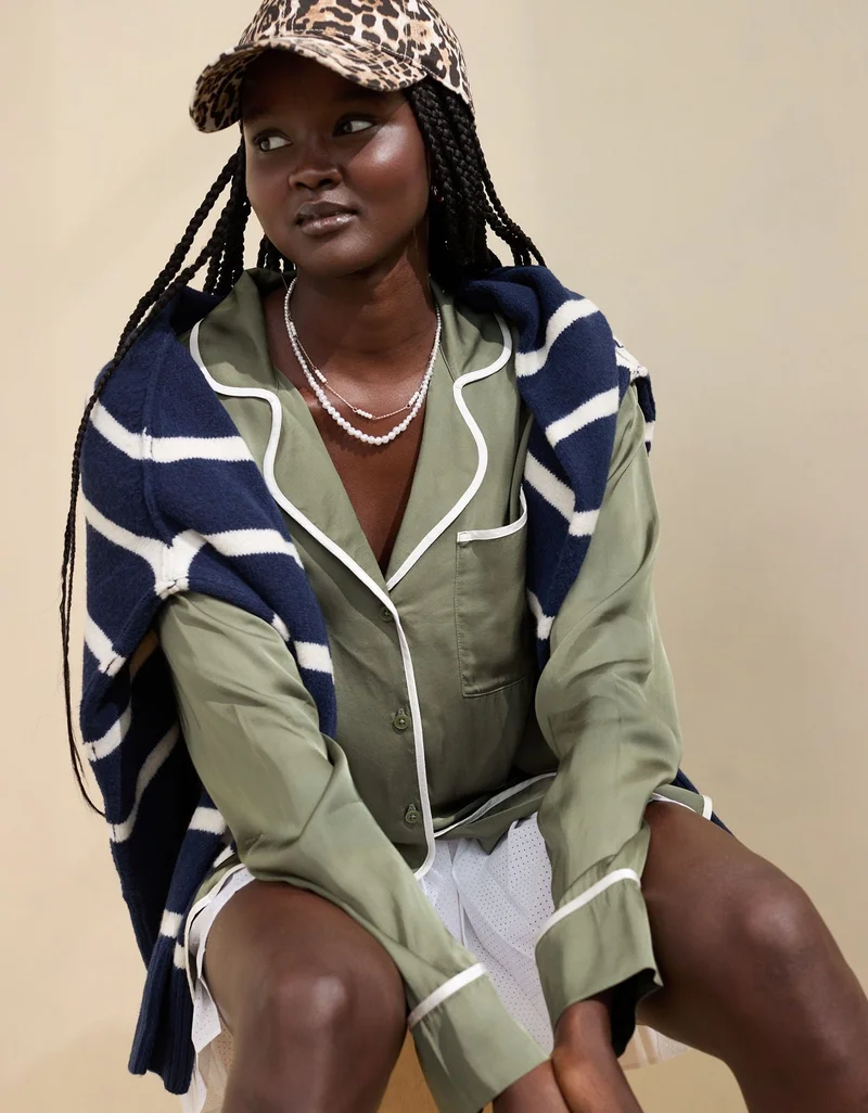 Aerie Aerie Off-Duty Satin Shirt