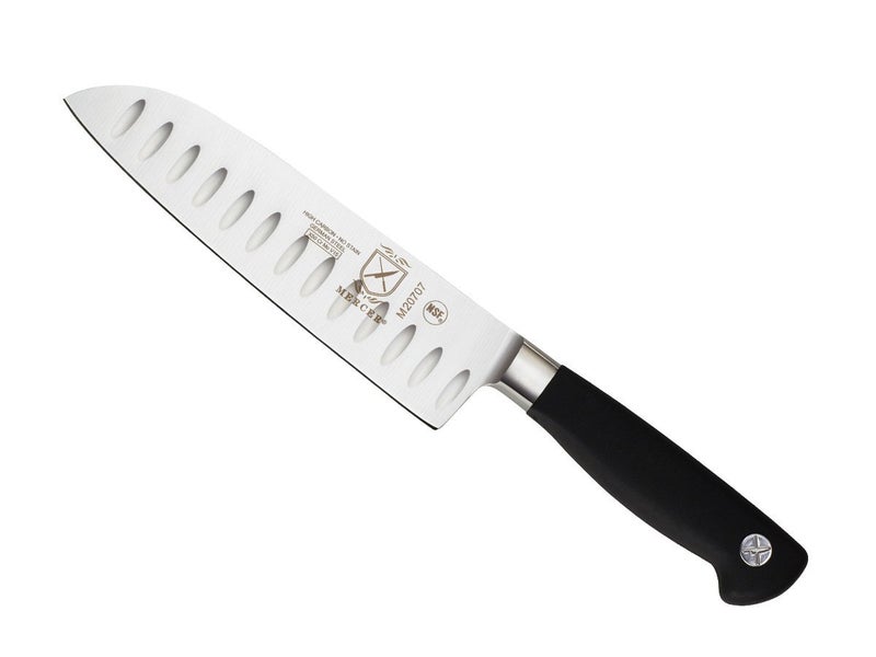 Mercer Culinary M20707 Genesis 7-Inch Santoku Knife,Black - Image 1