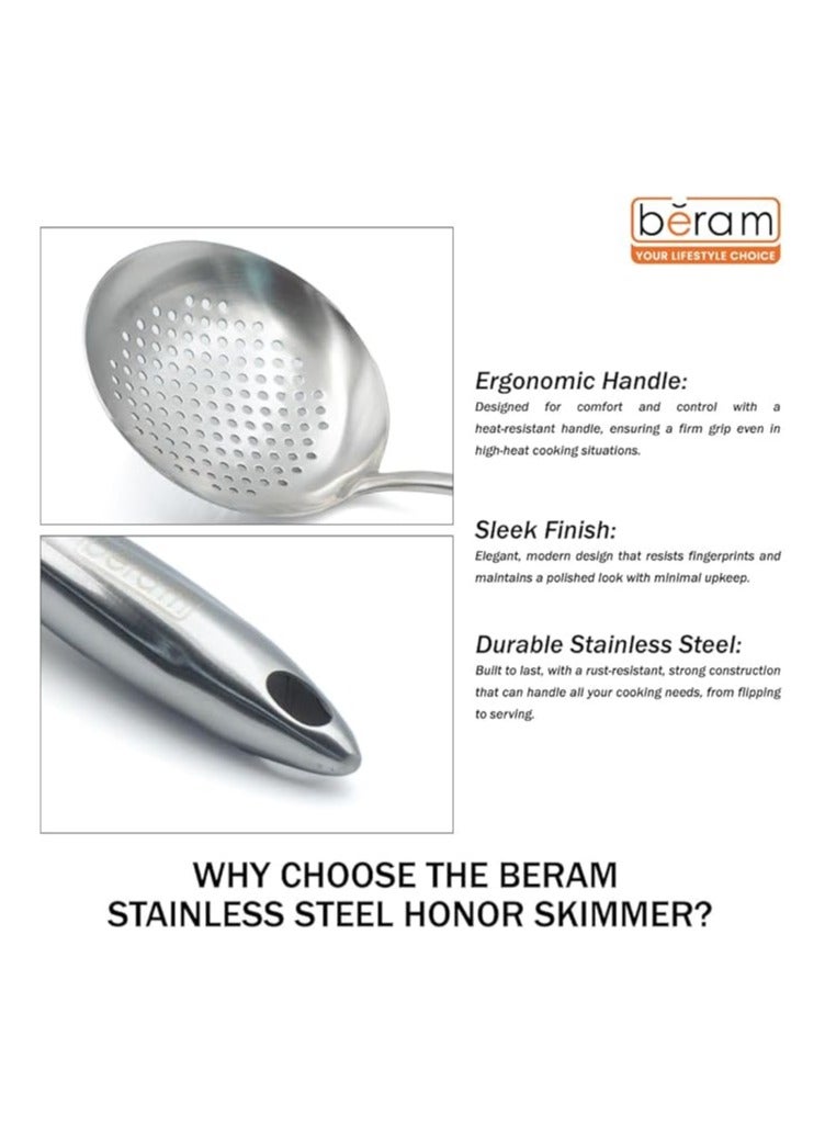 BERAM Honor Skimmer Strainer 304 Stainless Steel Elegant Design Cooking Utensils Kitchen Tool for Straining and Draining - Image 5