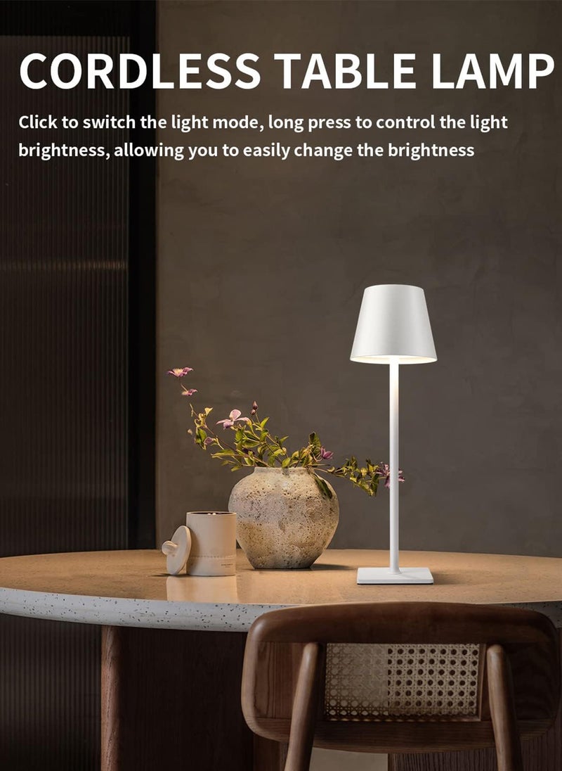 ون لايت - مصباح طاولة LED قابل لإعادة الشحن بارتفاع قدم، مصباح جو، إضاءة ليلية، إضاءة ثلاثية الألوان، واجهة Type-C - Image 1
