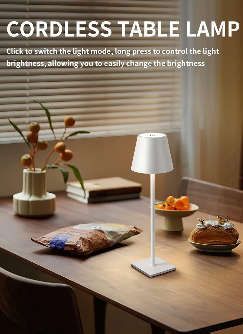 ون لايت - مصباح طاولة LED قابل لإعادة الشحن بارتفاع قدم، مصباح جو، إضاءة ليلية، إضاءة ثلاثية الألوان، واجهة Type-C - Image 1