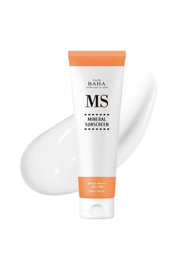Cos De BAHA واقي شمس معدني SPF 50 - عزز حماية بشرتك بشكل طبيعي. يدافع ويعتني ببشرتك، 1.5 أونصة سائلة (45 مل) - Image 1