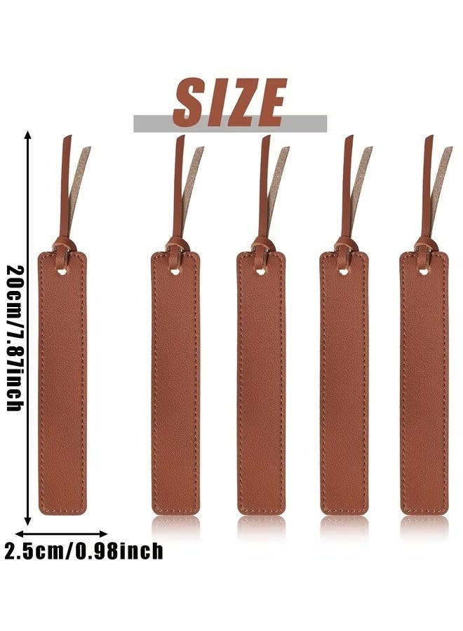 ١٠ قطع من فواصل الكتب الجلدية المصنوعة يدوياً من الجلد الطبيعي، فواصل كتب شخصية لمحبي القراءة والكتاب والقراء والكتّاب - Image 2