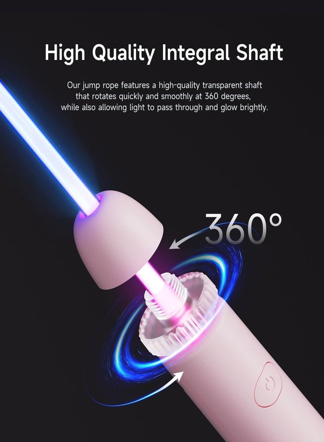 ACHDOFITS Light Up Jump Rope for Kids and Adult, Adjustable LED Skipping Rope for Boys and Girls, Colorful Jumping Rope for Fitness and Workout Pink - Image 4