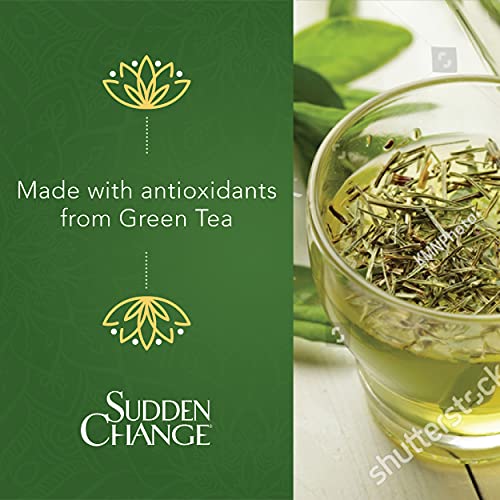 Sudden Change Green Tea Facial Mask – Diminish Wrinkles, Puffiness & More - Improve Texture, Purify Pores & Remove Excess Oil – Made with Antioxidants - Cooling Sensation for Relaxation (3.4 oz) - Image 4