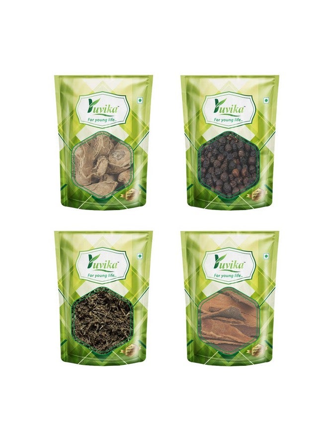 YUVIKA Combo Immunity Booster Sonth 50 Grams - Kali mirch 25 Grams - Tulsi Patta 100 Grams - Dalchini 50 Grams - Image 1