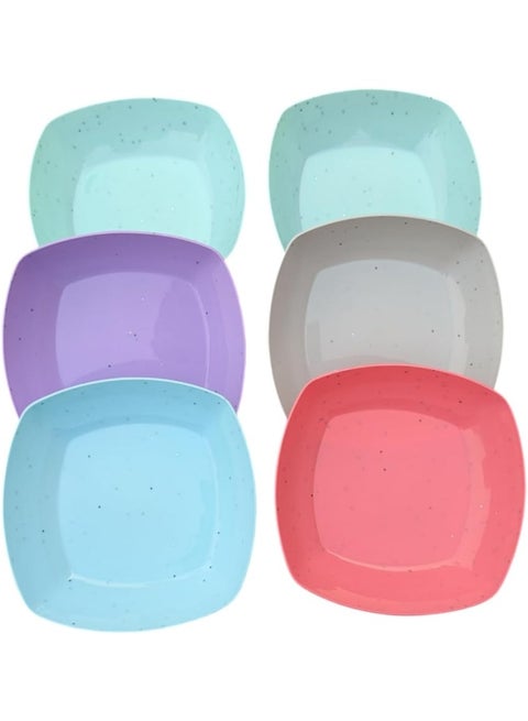 طبق بلاستيك صغير 6 قطع الوان متعددة . للسلطات والصوصات ومختلف الاستخدامات ويصلح للدخول للميكرويف . طول 13 سم عمق 3 متعدد الالوان