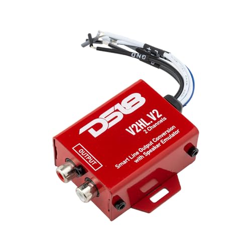 DS18 V2HL.V2 Hi/Lo Converter 2-Channel with Speaker Emulator - High-Level Speaker Signal to Low-Level - Smart line Output 2CH High-Level Input and 2CH RCA Output - Image 5