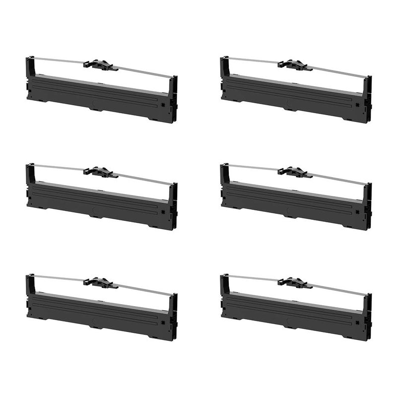 Bigger Compatible Printer Ribbon for Epson FX 890 / 890N, LQ 590, S015329 Ink Ribbon, Black, 6 Pack - Image 1
