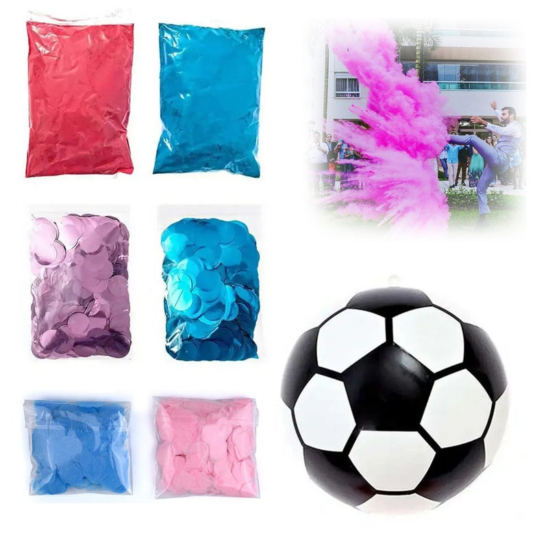 Baby Gender Reveal Football For Boys Or Girls, Football Gender Reveal Game With Corn Powder or glitter Paper scraps (Pink And Blue), Party Supplies Gender Reveal Ideas, 1 Full Set, Interactive Game, Party Game, Holiday Game, Creative Small Gift, Holi - Image 4