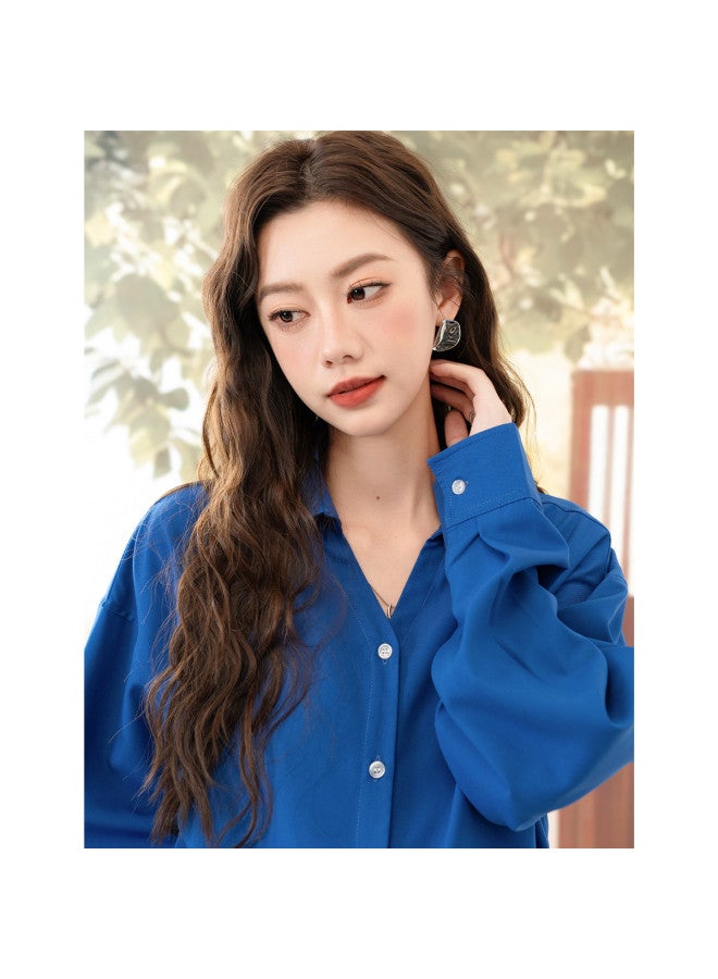 Baleno Smooth Drape Shirt For Women - Spring Office Blouse, Versatile Elegant Solid Color Top For Workwear - Image 5