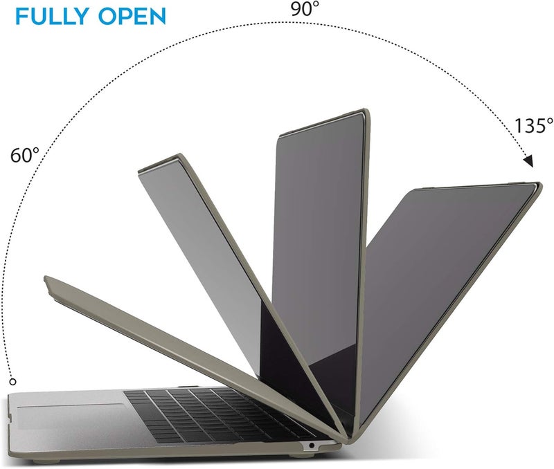 I Benzer Compatible with New MacBook Air 13 inch Case 2022 2021 2020 M1 A2337 A2179 A1932, Plastic Hard Shell Case with Keyboard Cover for Mac Retina Display with Touch ID, Gray, MMA-T13GY+1B - Image 5