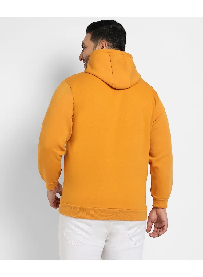 Instafab Plus Instafab Plus Men's Mustard Yellow All I Need Hoodie With Kangaroo Pocket