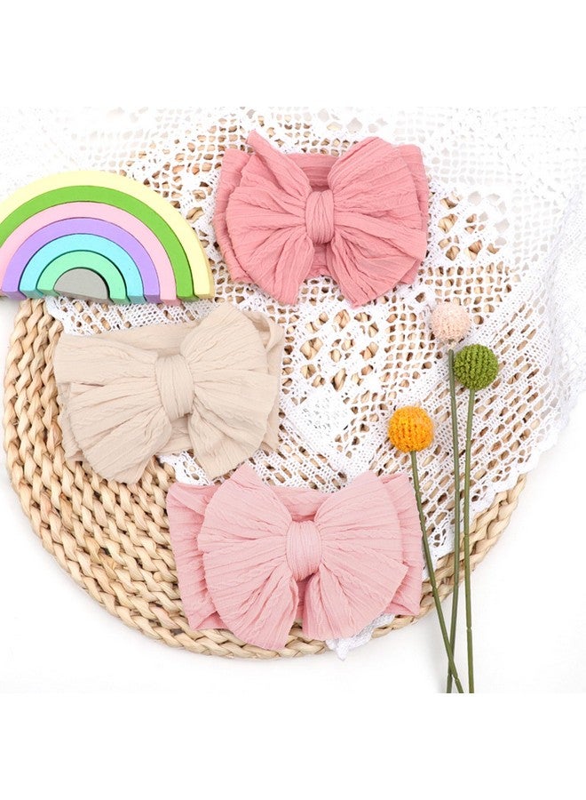 AQOKKA Baby Bows Headbands Nylon Baby Girl Headbands Soft Handmade Hairbands Toddler Hair Accessories for Girls Baby Newborn Infant Kids - Image 3