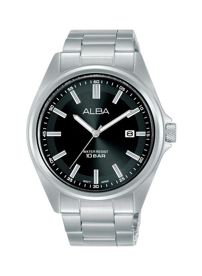 Men's Watch ACTIVE Stainless Steel Band, Black Dial AS9N59X1