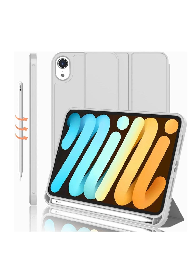 JAJEEK New Smart Case with Pencil Holder Compatible with iPad Mini 7 – Tri-Fold Smart Case with Soft TPU Back, Auto Wake/Sleep, Dustproof & Anti-Fingerprint, Heavy Duty Protection, Ultra-Slim & Lightweight - Image 1