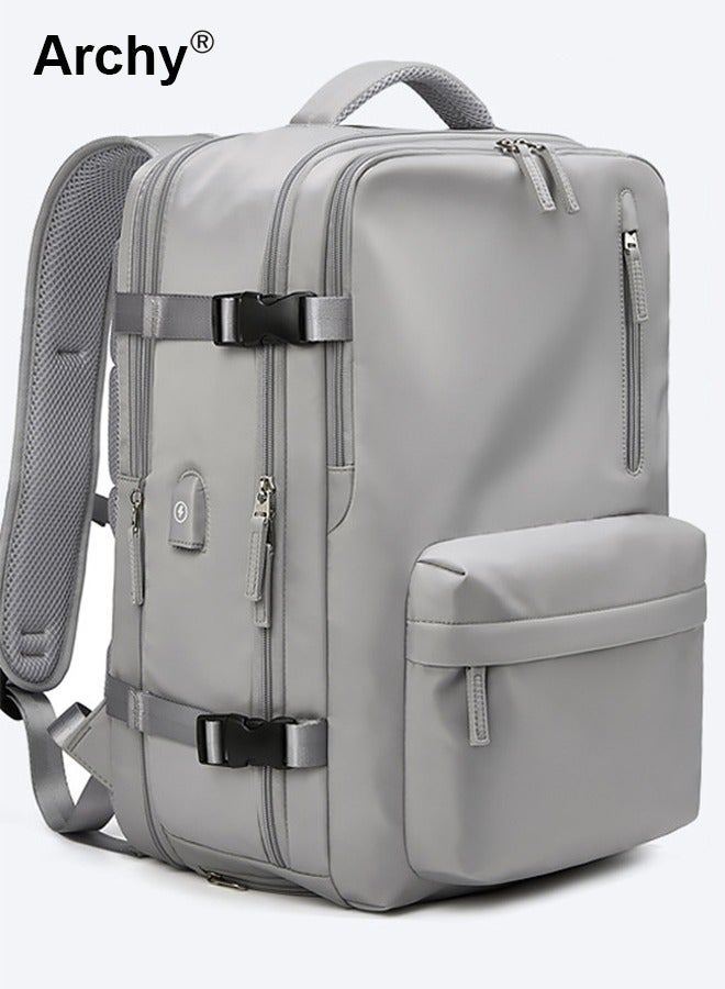 Archy High Capacity Business Travel Backpack with Smart Storage for Short Trips Expandable Luggage Bag Dry and Wet Separation Scientific Storage Business Computer Bag Simple Solid Color Design Independent Shoe Storage - Image 2