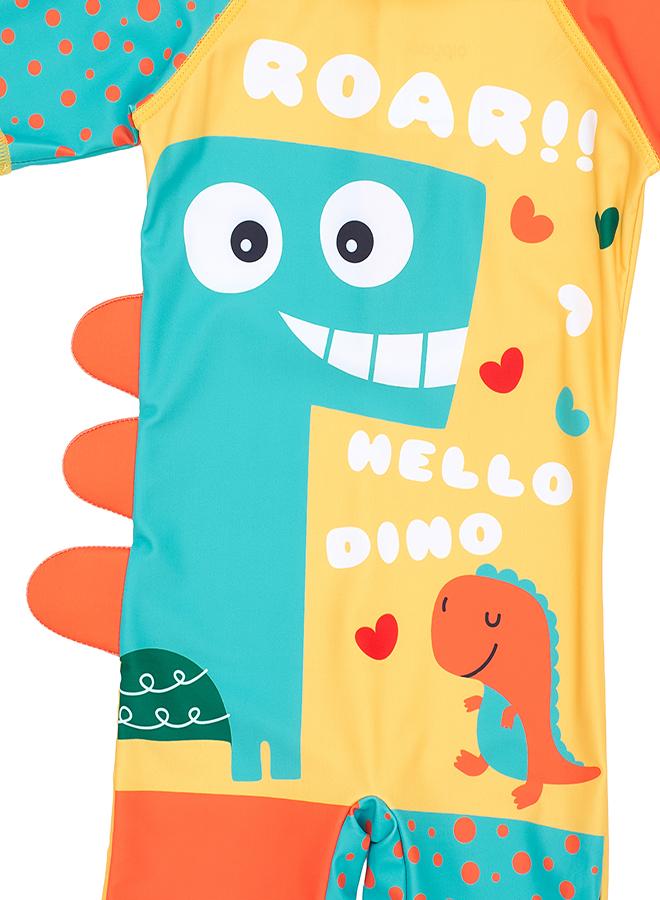 بيبي كلو مجموعة سباحة للأولاد من هالو داينو قطعتين للصيف - Image 4