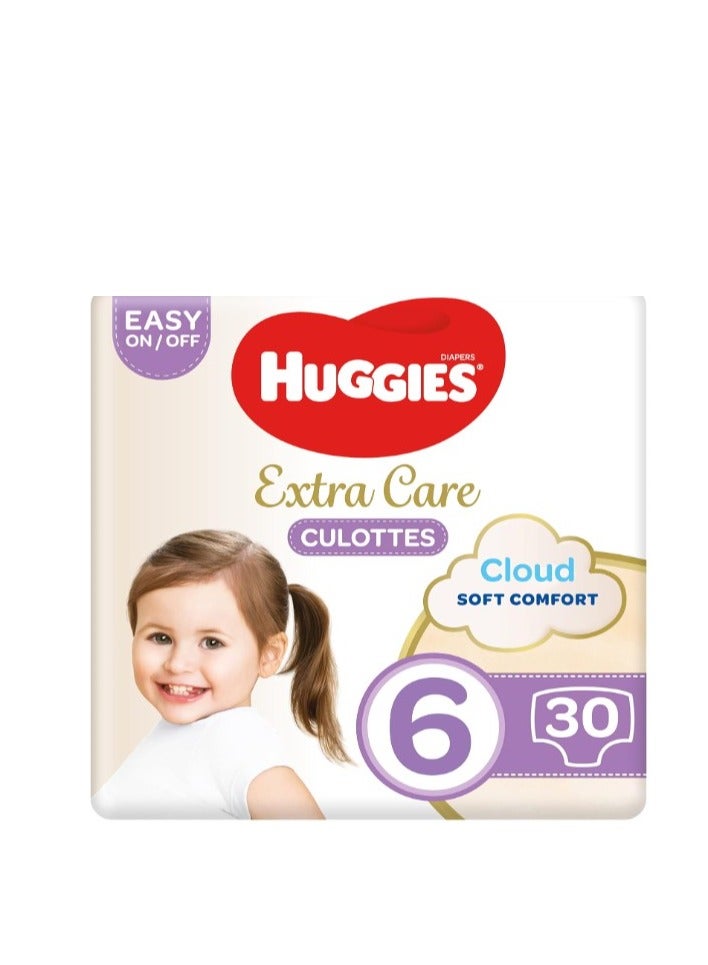 HUGGIES Huggies, Extra Care Culottes, Size 6, 15-25 kg, 30 Diaper Pants - Image 2