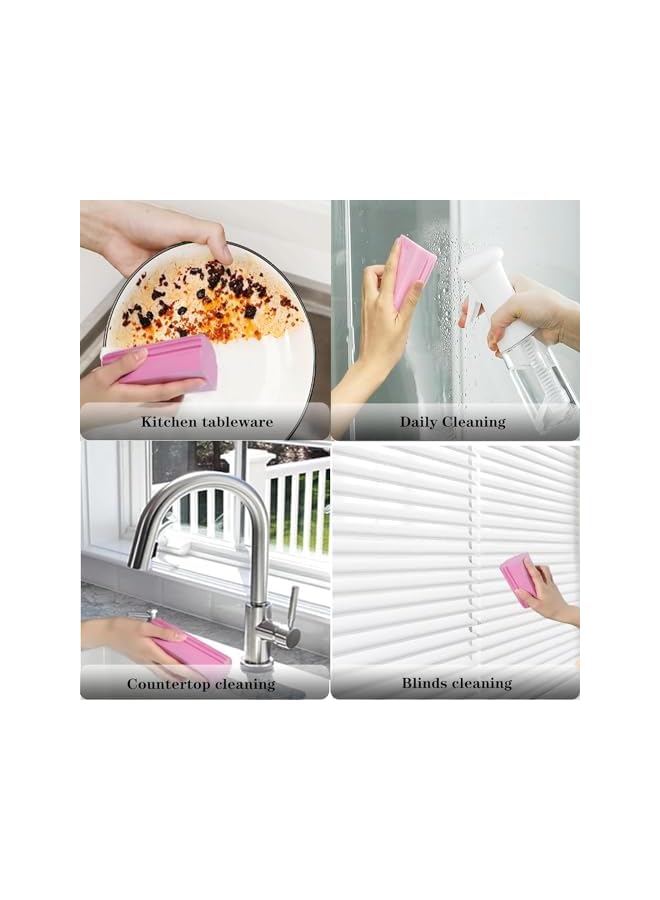 erorex 4 Pack Damp Dusting Sponge Duster,Household Cleaning Sponges, Reusable Household Cleaning Sponge Tool for Blinds, floorboards, Fan Blades, Vents, Glass, Railings, Mirrors - Image 3