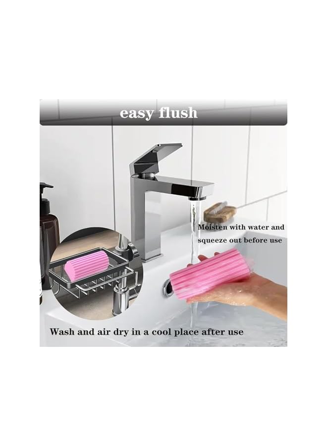 erorex 4 Pack Damp Dusting Sponge Duster,Household Cleaning Sponges, Reusable Household Cleaning Sponge Tool for Blinds, floorboards, Fan Blades, Vents, Glass, Railings, Mirrors - Image 5