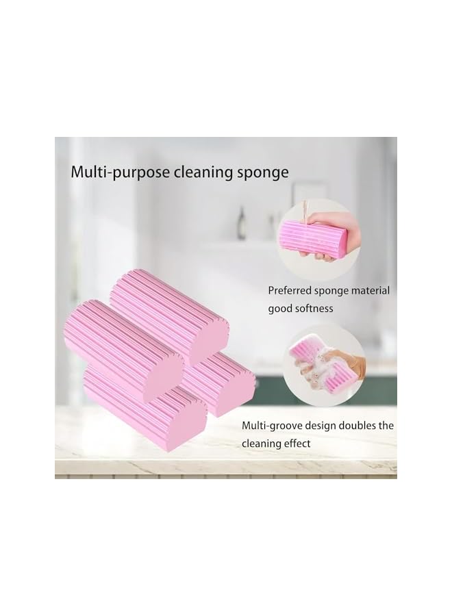 erorex 4 Pack Damp Dusting Sponge Duster,Household Cleaning Sponges, Reusable Household Cleaning Sponge Tool for Blinds, floorboards, Fan Blades, Vents, Glass, Railings, Mirrors - Image 2
