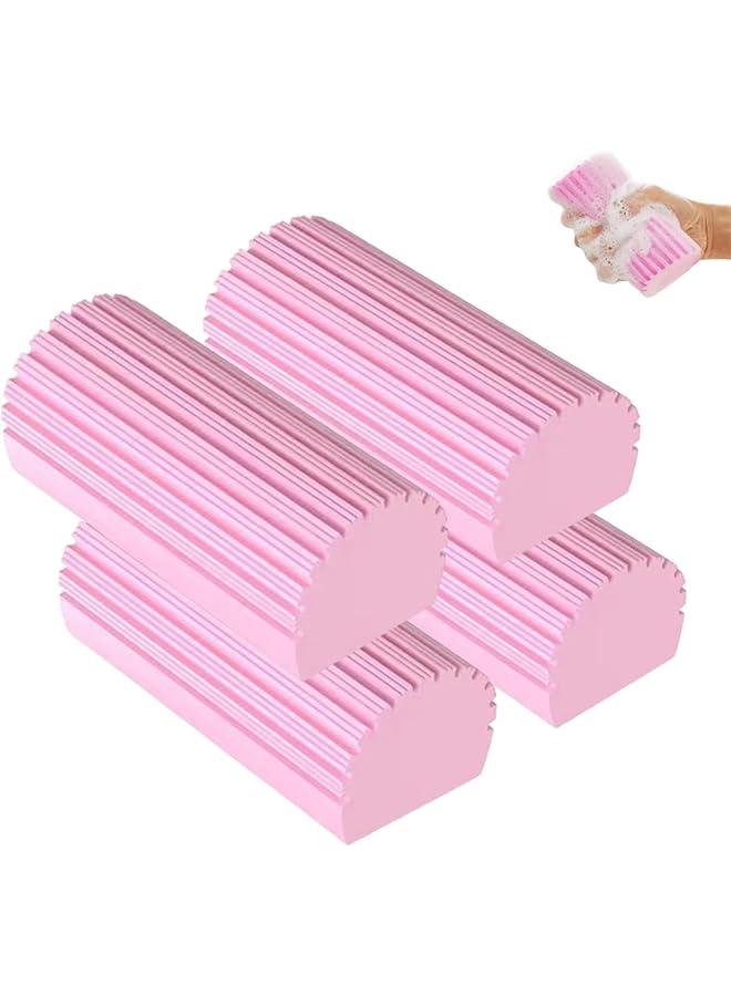 erorex 4 Pack Damp Dusting Sponge Duster,Household Cleaning Sponges, Reusable Household Cleaning Sponge Tool for Blinds, floorboards, Fan Blades, Vents, Glass, Railings, Mirrors - Image 1