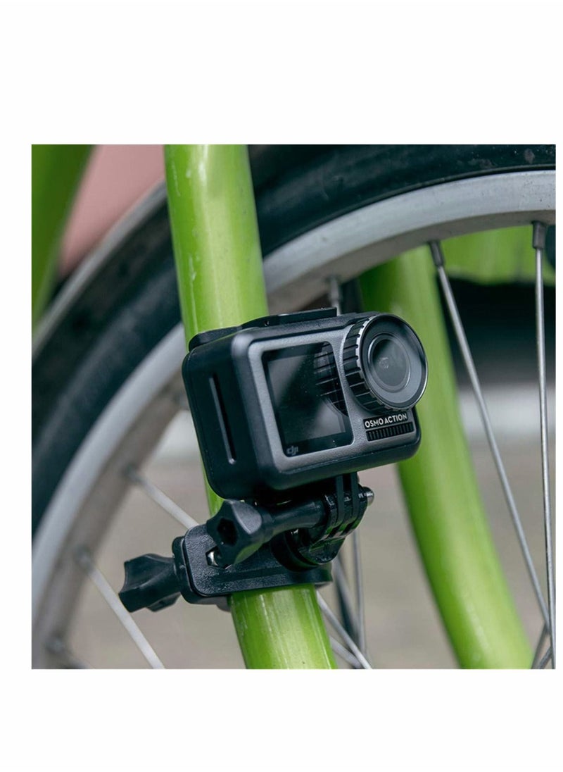 Excefore - Bicycle Motorcycle Handlebar Mount,Compatible with Gopro Hero 8/7/6/5,for DJI Xiao Yi Action Camera,360 Rotation Mount Holder Quick Release Mount Non-slip Adapter Accessory(Black) - Image 1