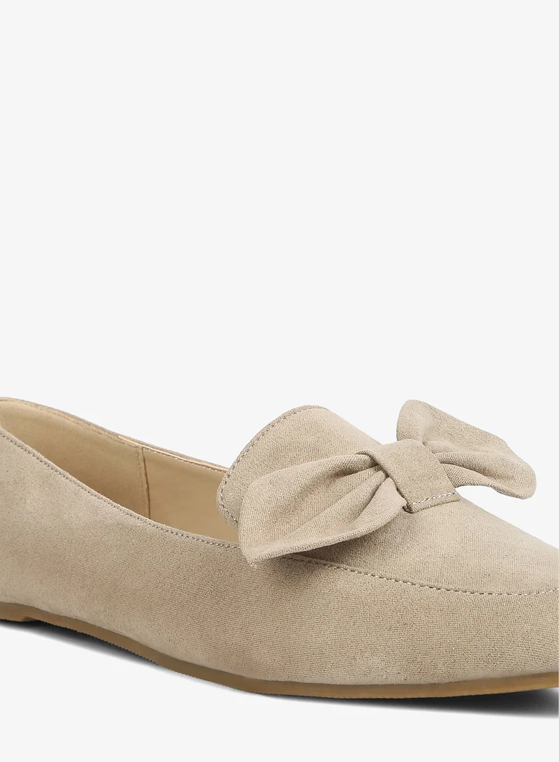 London Rag Tan Bow Loafer in Tan for Women | Best Price UAE
