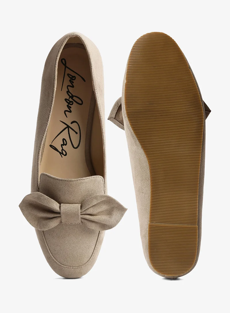 London Rag Tan Bow Loafer in Tan for Women | Best Price UAE