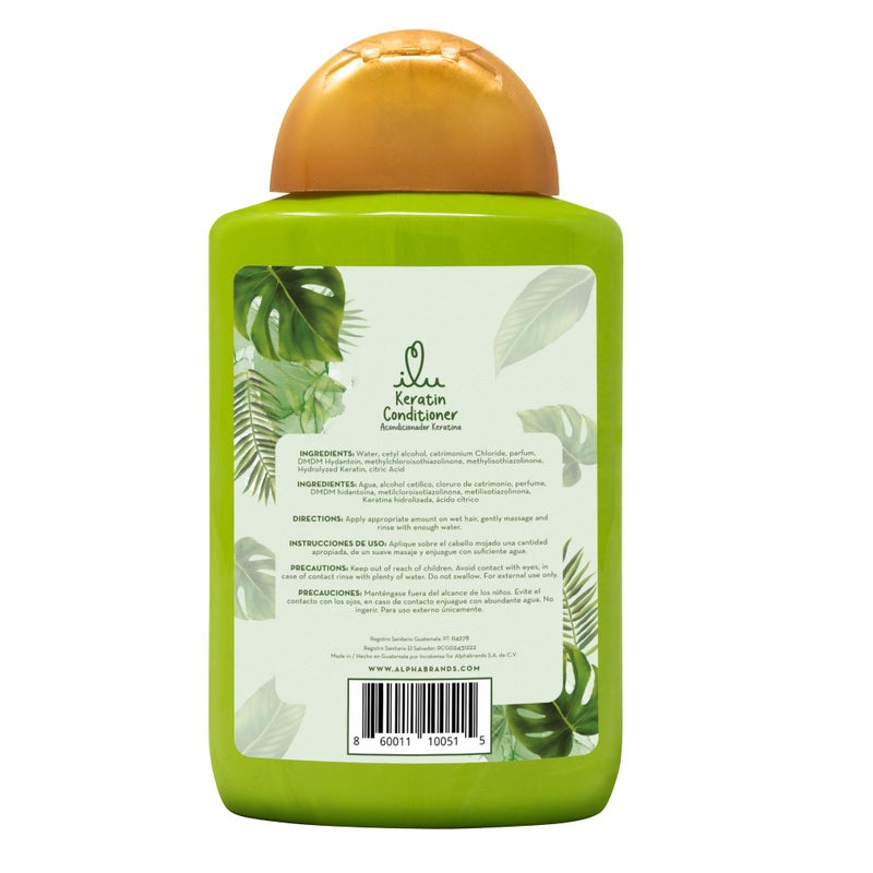 ILU Keratin Conditioner for Hair 10fl (Pack of 1) â€“ Keratin complex for Strengthening Hair, treatment for Damaged Hair, Frizz Control, Smooth & Shine Hair, bringing the strongest & healthiest hair. - Image 2