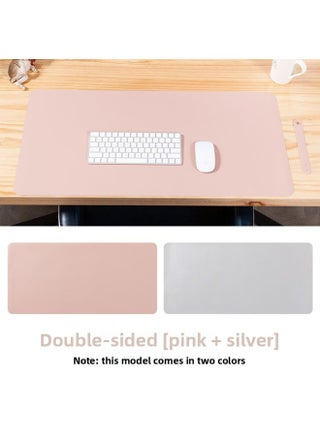 Solid Color Simple Big Mouse Pad Computer Desk Mat Waterproof Leather Mat Pattern Logo Gift Advertising Mouse Pad Customization-Color:90*45cm-Pattern:Pink + Silver (double-sided) - pzsku/ZC4AE6FC84BF7947370BDZ/45/1745251680/d599e3dc-3bce-42fb-8396-3730633f75d8