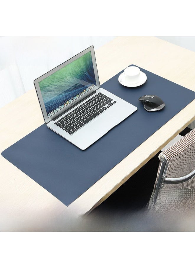 Solid Color Simple Big Mouse Pad Computer Desk Mat Waterproof Leather Mat Pattern Logo Gift Advertising Mouse Pad Customization-Color:90*45cm-Pattern:Pink + Silver (double-sided)