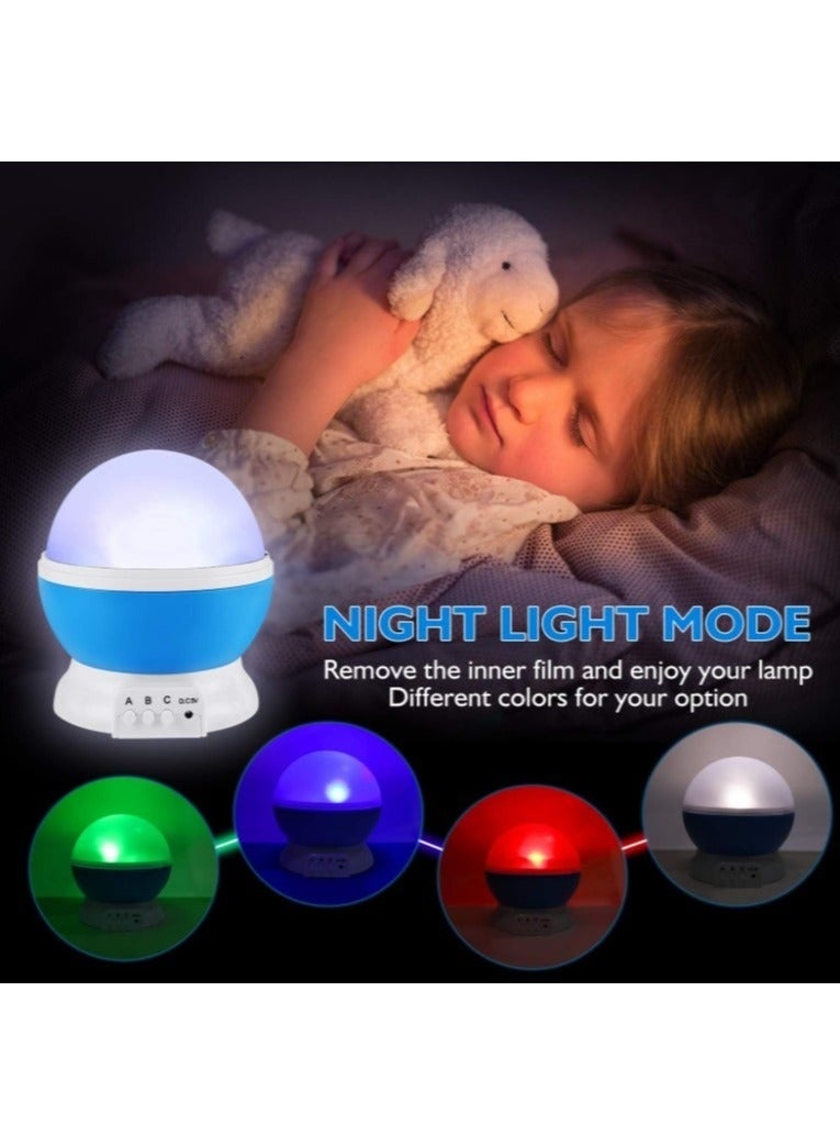Romantic Sky Star Master Night Light Projector Children Kids Baby Sleep Lighting USB Lamp LED Projection, Best Gift for Love, Birthday, Christmas, Disco Lamp, Moon Light Lamp, Desco Ball Light, 360 Degree Night Light with Colorful Moon and Stars, USB Cable for Nursery Room, Rotating 360 Degree Moon Night Light Lamp Projector with Colors and USB Cable, Moon Lamp (Pack of 1 Multicolor) - Image 2