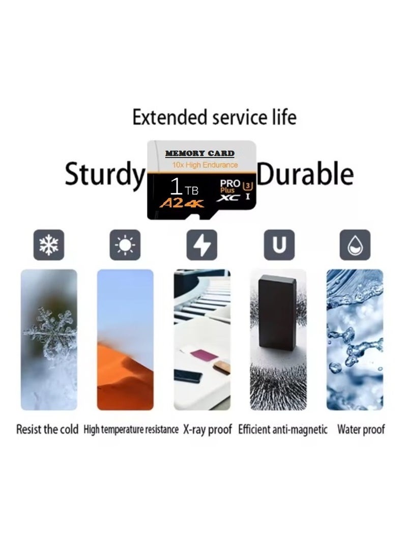 PRO Micro SD Memory Card 1TB – Class 10 V30 High-Speed TF Card - Image 2