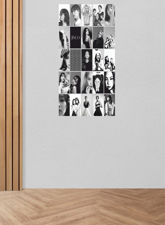 CVANU BLACKPINK Boho Style Aesthetic Collage Kit Mini Poster for Wall Decor Black & White 25pcs (6inchX4inch)_202309-115/2 - Image 2
