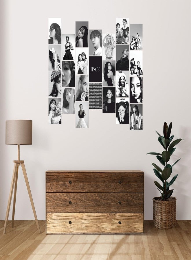 CVANU BLACKPINK Boho Style Aesthetic Collage Kit Mini Poster for Wall Decor Black & White 25pcs (6inchX4inch)_202309-115/2 - Image 3