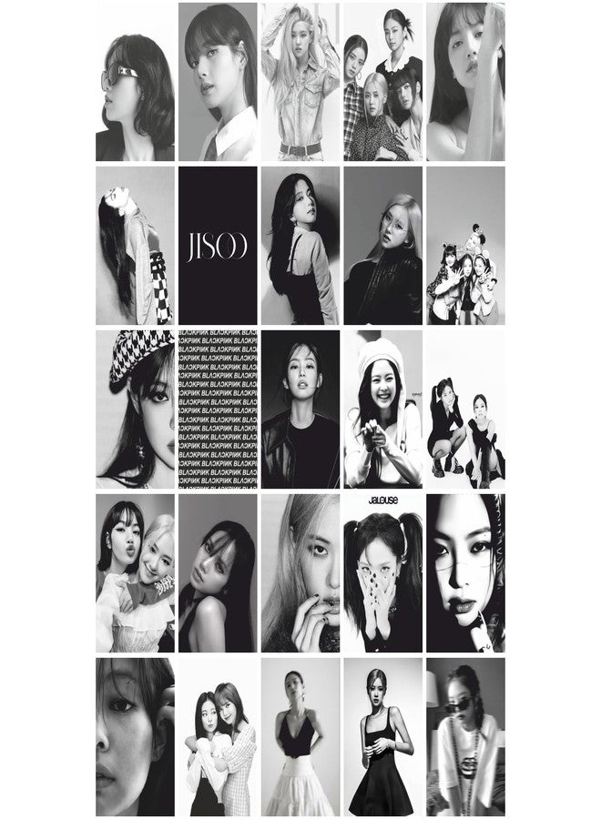 CVANU BLACKPINK Boho Style Aesthetic Collage Kit Mini Poster for Wall Decor Black & White 25pcs (6inchX4inch)_202309-115/2 - Image 1