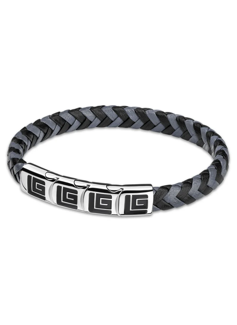 Guy Laroche Guy Laroche Adam Black and Grey Bracelet for Men