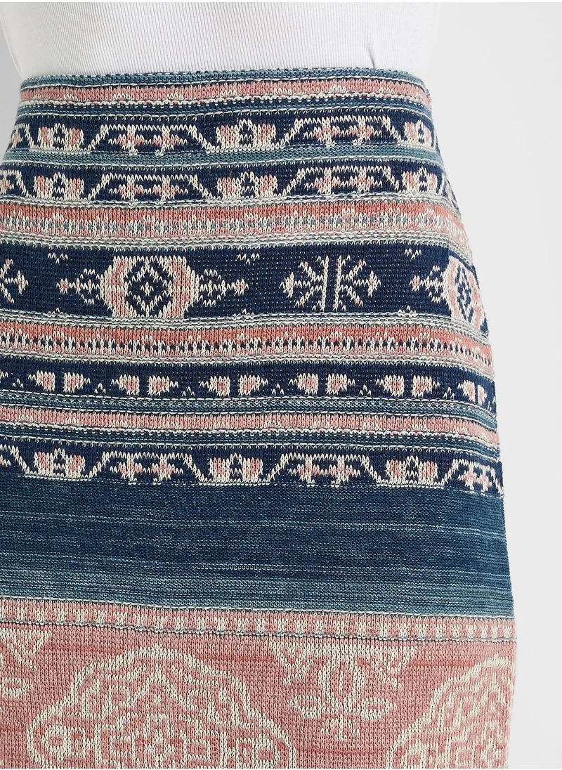 Lauren Ralph Lauren High Waist Printed Skirt