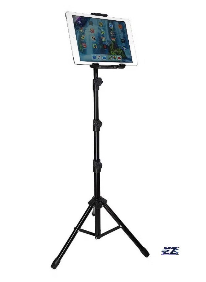 ELTRAZONE Tablet Floor Tripod Stand – Adjustable Height (4.7 to 12.9 inches) Tablet Holder Mount for iPad Pro 12.9, iPad Mini, iPad Air | Stable, Durable & Easy to Use – Ideal for Viewing, Video Calls, Streaming & Presentations  - Image 1