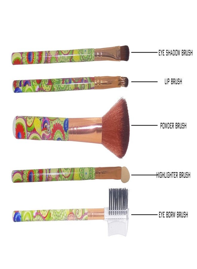 Confidence Super Soft Makeup Brushes Set For Women Wedding Use Green 25 Gram Pack Of 1 - Image 4