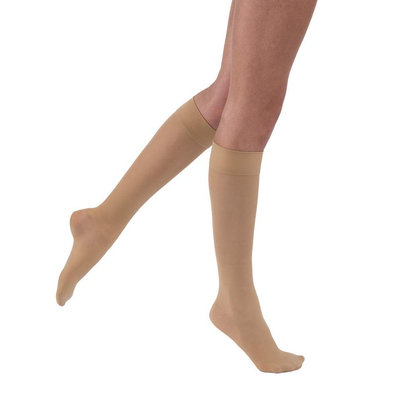 Jobst Women's Ultrasheer Firm Support Knee Highs - Natural Color, Small Size - Image 1