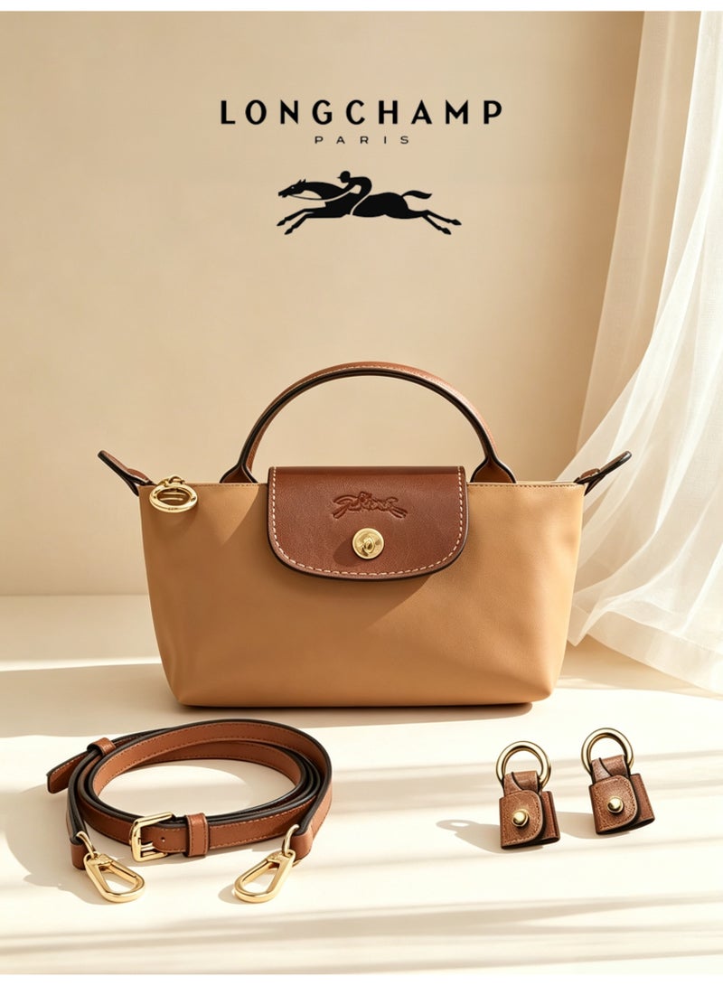 Longchamp French Longchamp Women's fashion versatile mini makeup bag handbag shoulder bag handheld small bag Mini - Image 1