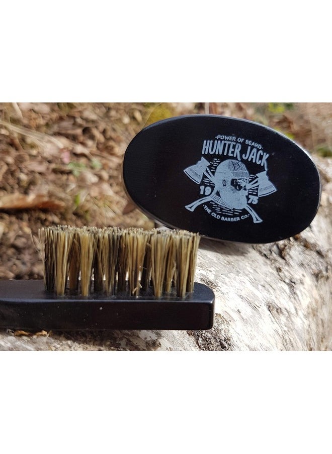 Hunter Jack - Beard Brush For Men Natural Boar Bristle Beard Brush Men'S Beard Brush Kit Small Soft Mustache Brush Perfect For Beard Grooming Styling & Cleaning Premium Brush Set By Hunter Jack 2Pcs - Image 1