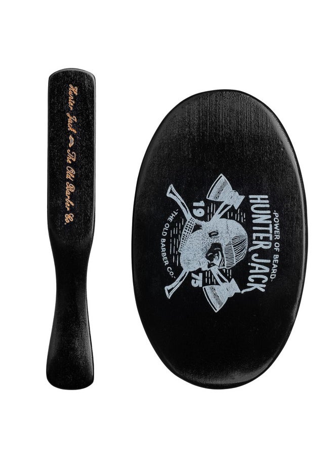 Hunter Jack - Beard Brush For Men Natural Boar Bristle Beard Brush Men'S Beard Brush Kit Small Soft Mustache Brush Perfect For Beard Grooming Styling & Cleaning Premium Brush Set By Hunter Jack 2Pcs - Image 1