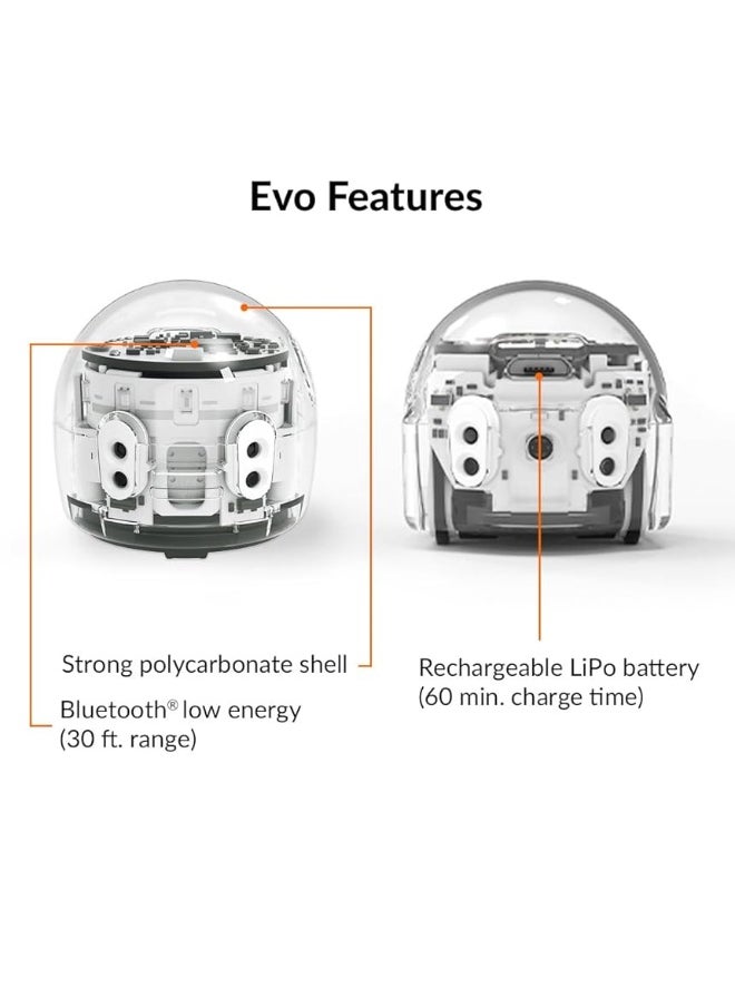 Ozobot - Evo Entry Kit: Interactive Coding Robot, Kids Ages 5+, Includes Color Code Markers, Charging Cable, Zip Case, Access to 700+ STEM Lessons - Educators & Parents, No Coding Experience Required - Image 1