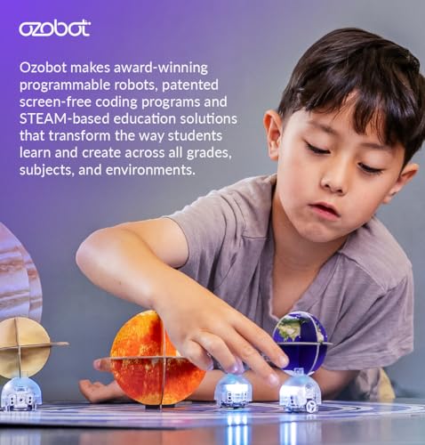 Ozobot Evo Entry Kit Interactive STEM Coding Robot for Kids Ages 5 ScreenFree Learning with Color Code Markers Blockly Programming Includes Charging Cable Protective Case Educator Approved - Image 5