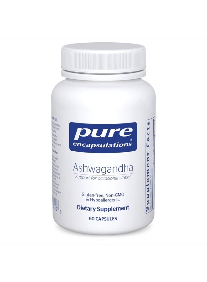 Pure Encapsulations أشواغاندا - 500 ملغ مستخلص أشواغاندا - دعم الأيض والتوتر - دعم المناعة - خالي من الكائنات المعدلة وراثيًا ونباتي - 60 كبسولة - Image 1